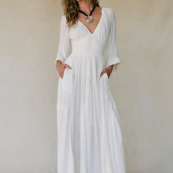 Free People Dixie Maxi Dress in Egret white - Picture 1 of 10